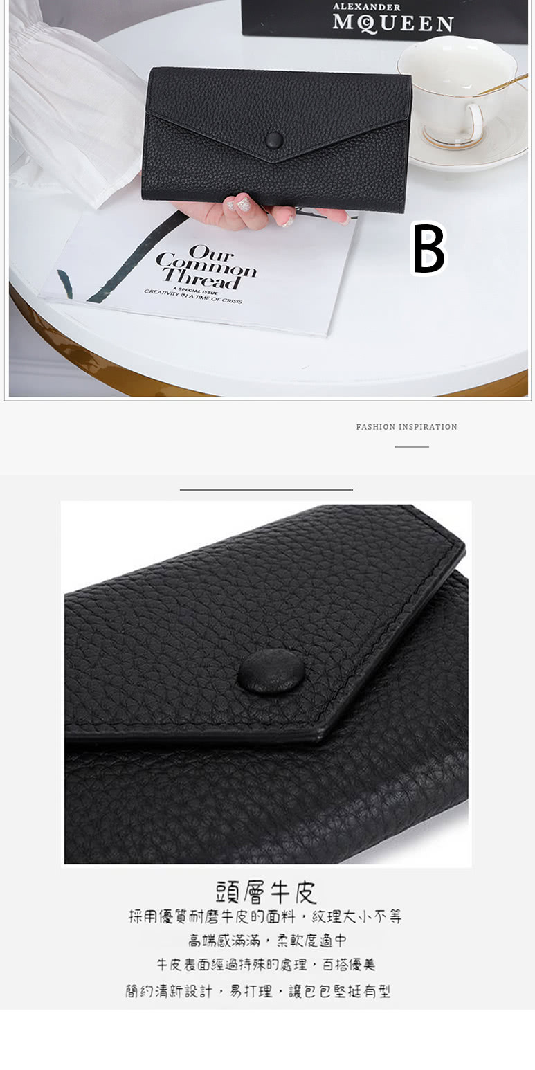 頭層牛皮 採用優質耐磨牛皮的面料,紋理大小不等 高端感滿滿,柔軟度適中 牛皮表面經過特殊的處理,百搭優美 簡約清新設計,易打理,讓包包堅挺有型