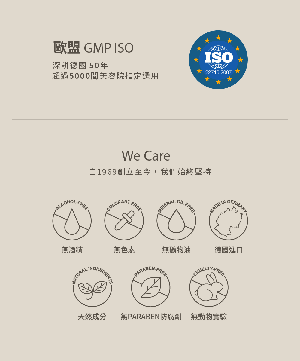 無PARABEN防腐劑 無動物實驗
