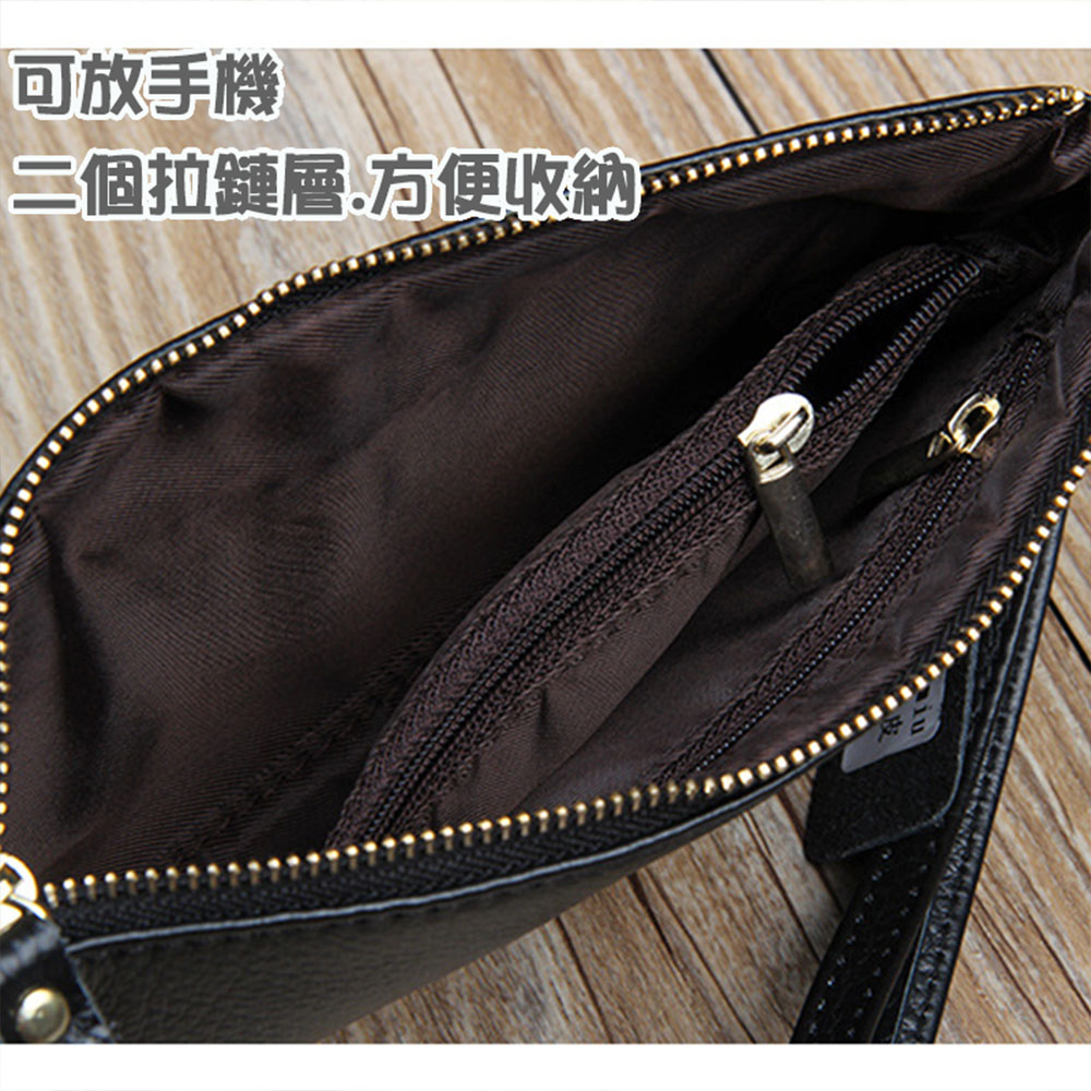 可放手機 二個拉鏈層.方便收納