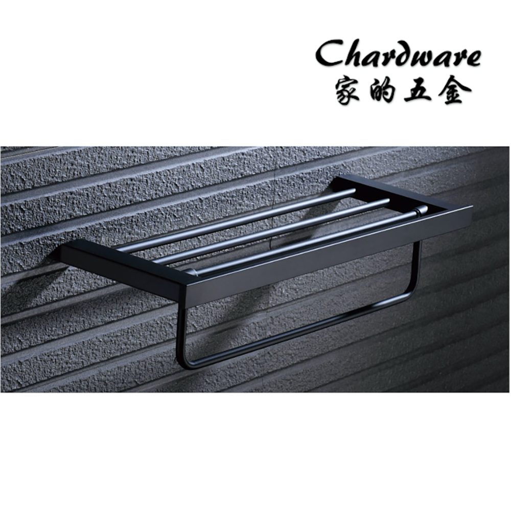 T6400-1 304不鏽鋼方管 霧黑浴巾架 60cm(浴巾 T6400-1 304不鏽鋼方管 霧黑浴巾架 60cm(浴巾