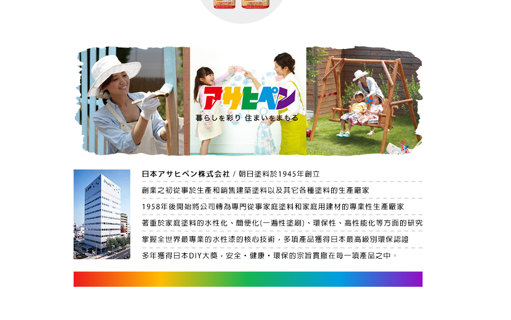 1958年後開始將公司轉為專門從事家庭塗料和家庭用建材的專業性生產廠家