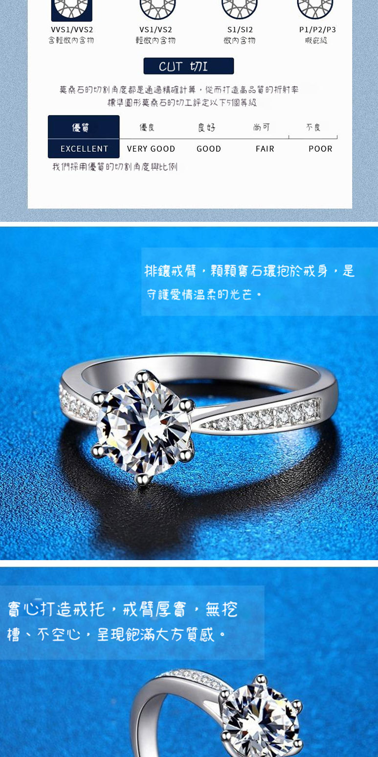 莫桑石的切割角度都是通過精確計算,從而打造高品質的折射率