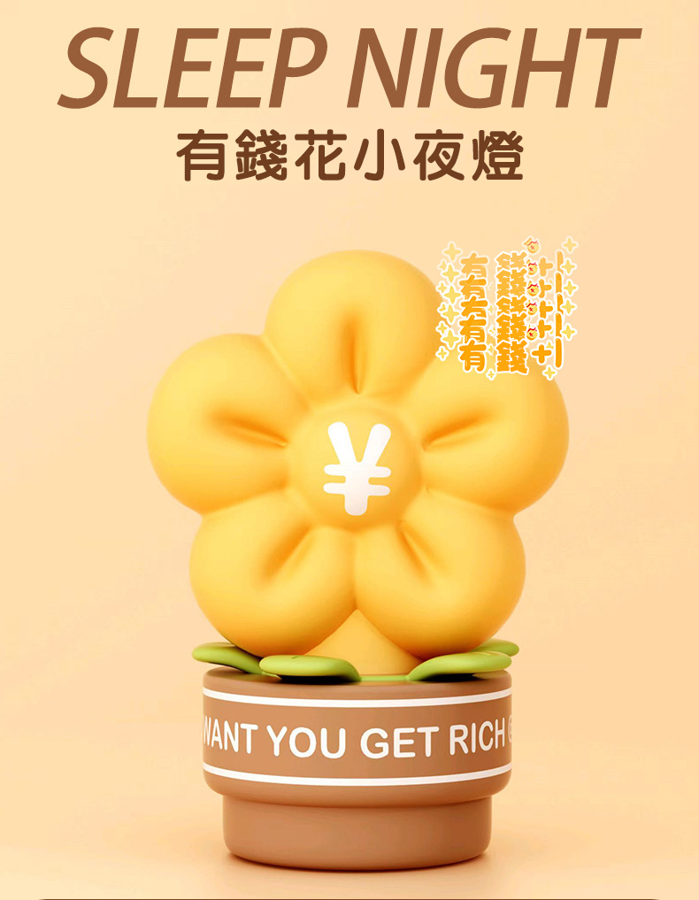 有錢花小夜燈 
