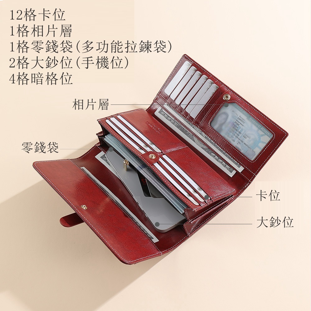 1格零錢袋多功能拉鍊袋