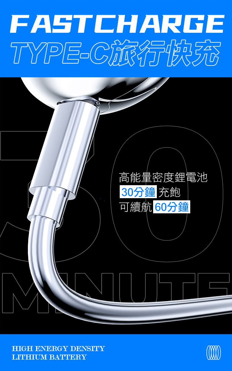 高能量密度鋰電池 30分鐘 充飽 可續航 60分鐘 