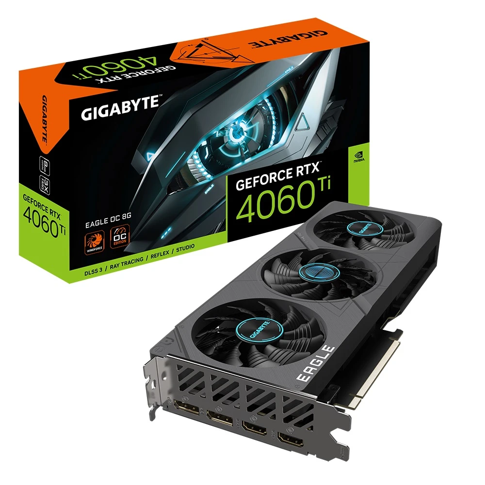 【GIGABYTE 技嘉】技嘉 RTX4060Ti EAGLE OC 8G 顯示卡/長27.2cm/4060TI