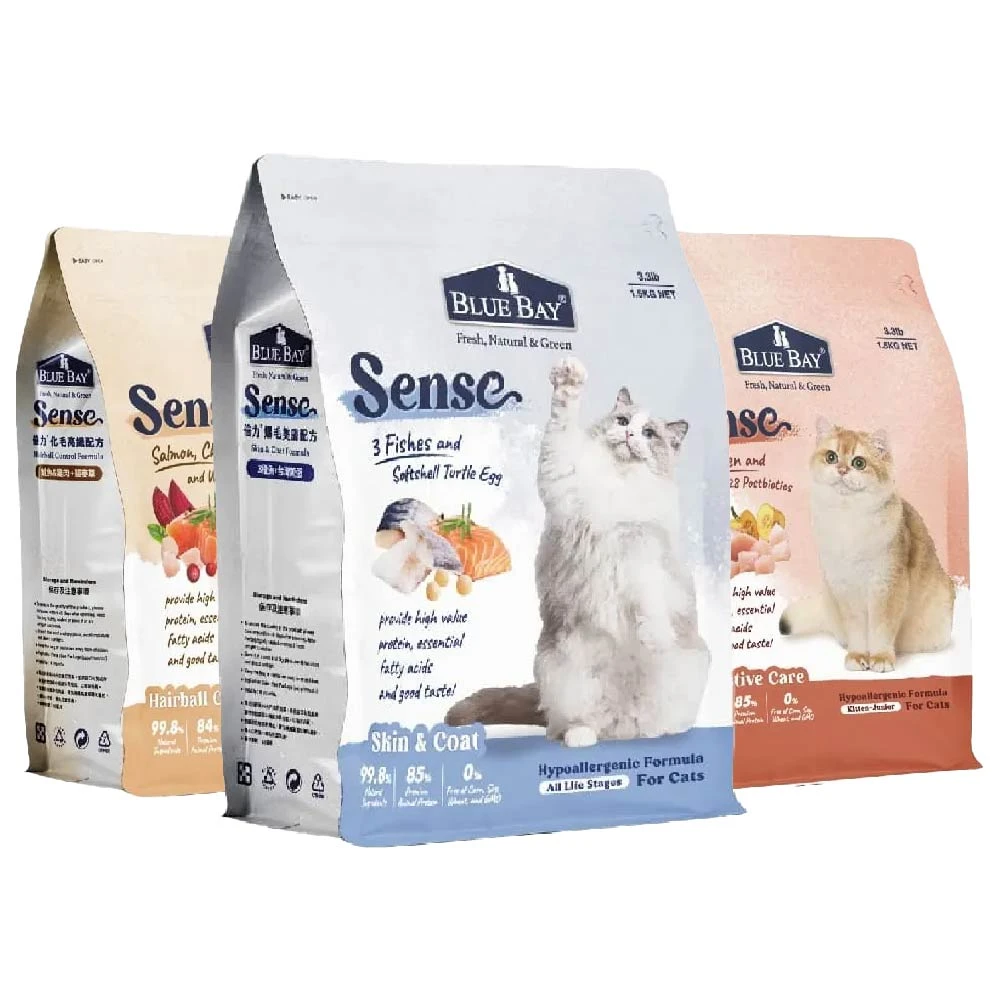 【Blue Bay 倍力】Sense 全護低敏 低敏飼料 貓咪飼料 1.5kg(貓咪飼料 貓飼料 貓乾糧 貓乾乾)