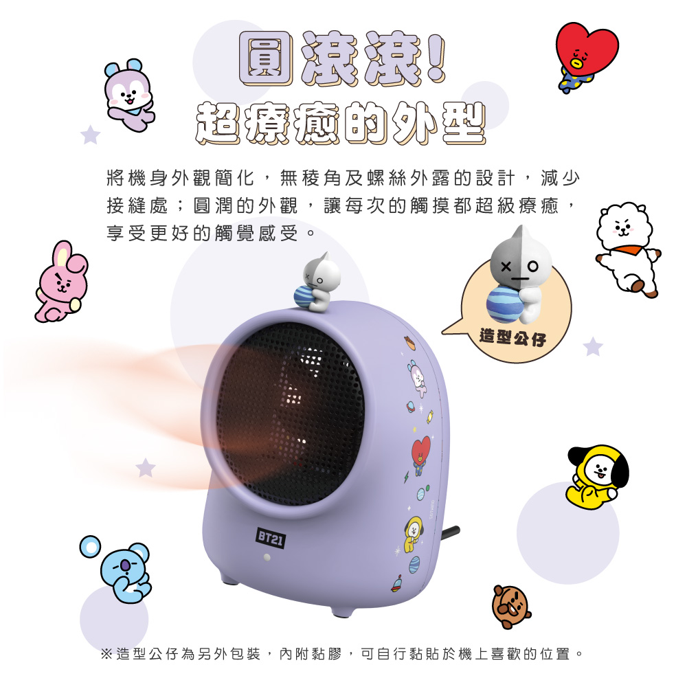 造型公仔為另外包裝,內附黏膠,可自行黏貼於機上喜歡的位置。