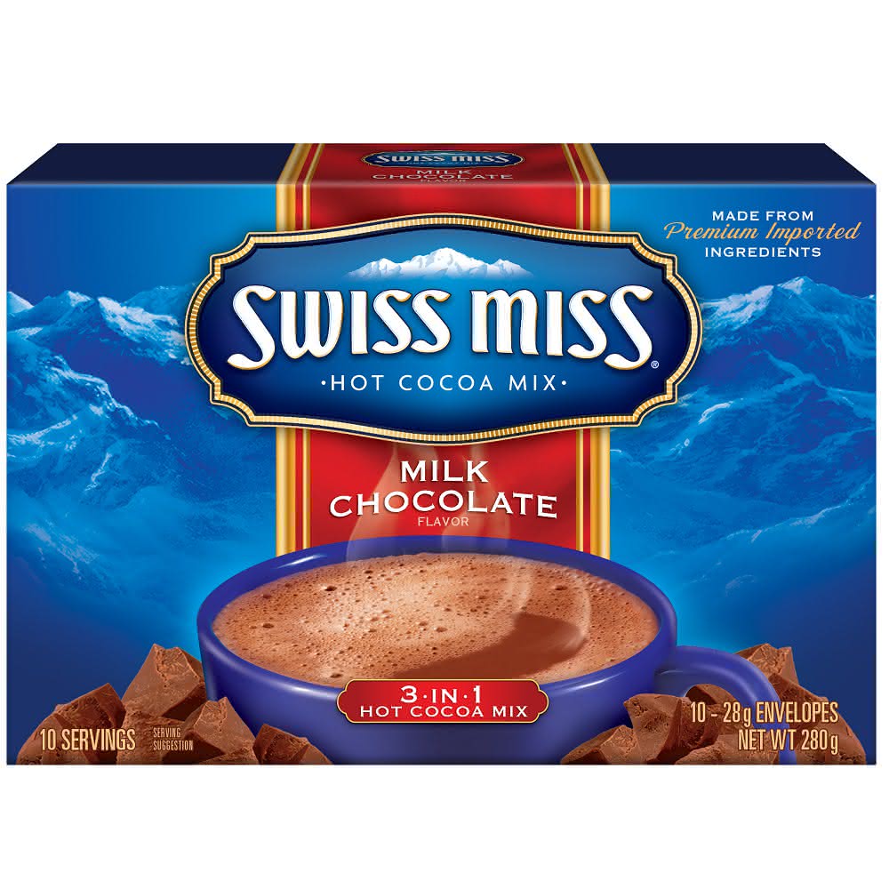 【SWISS MISS】Swiss Miss 牛奶巧克力原味可可粉-28克x10小包/盒(可可粉/熱飲/巧克力/飲品/熱銷)