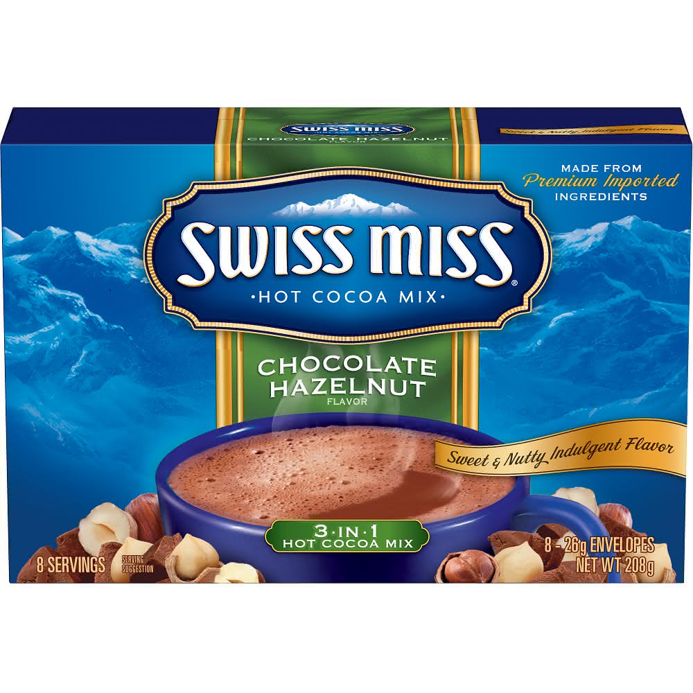 【SWISS MISS】Swiss Miss 義式榛果巧克力粉-35克x8小包/盒(可可粉/熱飲/巧克力/飲品/熱銷/榛果)