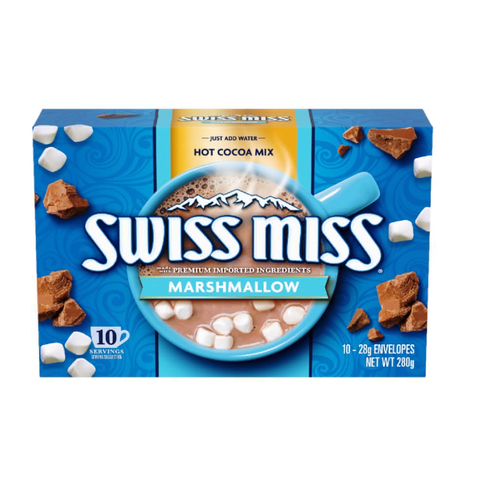 【SWISS MISS】Swiss Miss 牛奶巧克力粉/棉花糖-28克x10小包/盒(可可粉/熱飲/巧克力/棉花糖/熱銷)