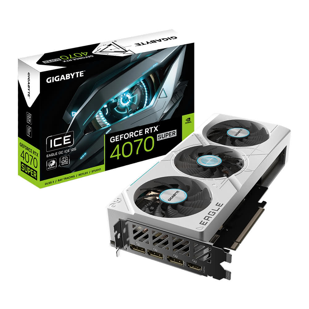 【GIGABYTE 技嘉】技嘉 RTX4070 SUPER EAGLE OC ICE 12G(顯示卡 長26cm )