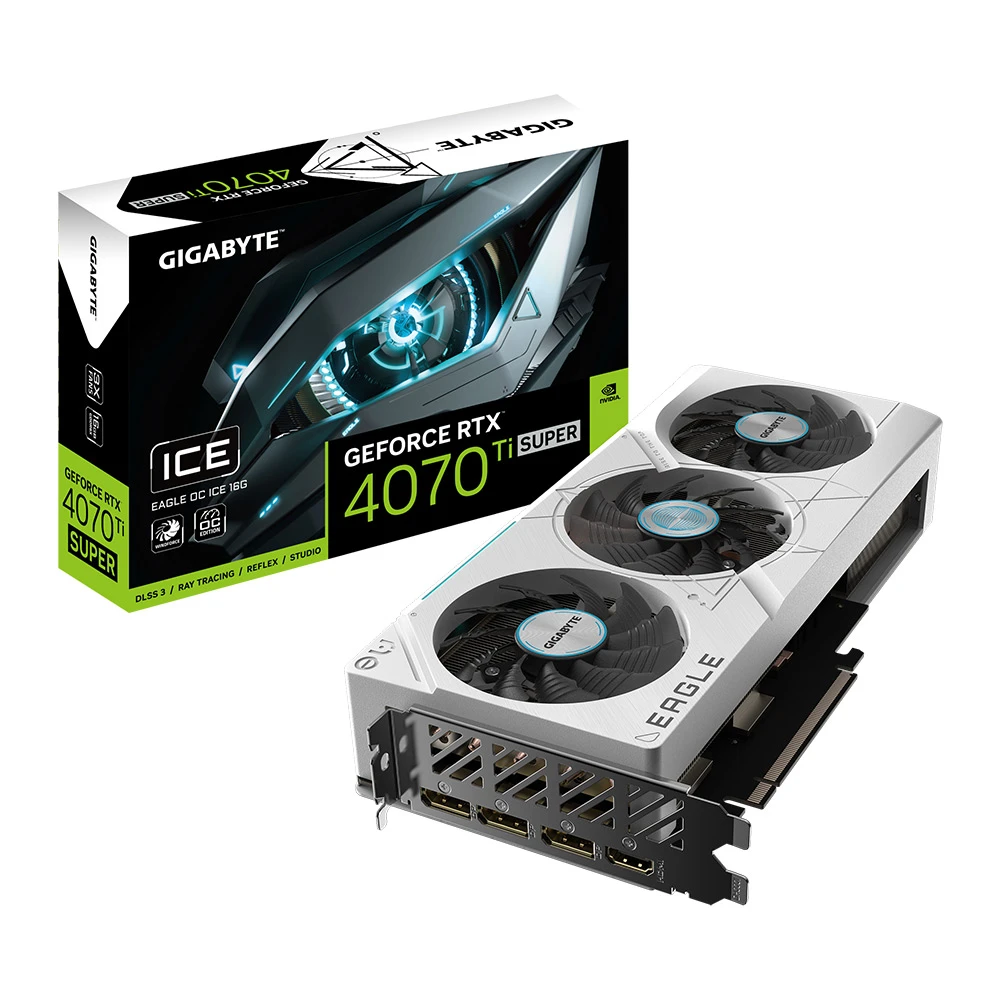 【GIGABYTE 技嘉】RTX4070Ti SUPER EAGLE OC ICE 16G(顯示卡 26cm )