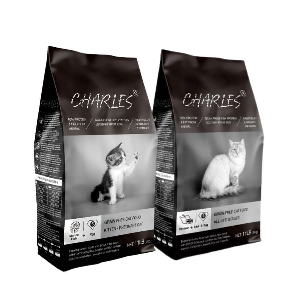 【CHARLES 查爾斯】無穀貓糧5kg(無穀飼料 低敏 幼母貓 成貓 老貓 熟齡貓 貓飼料 寵物飼料)