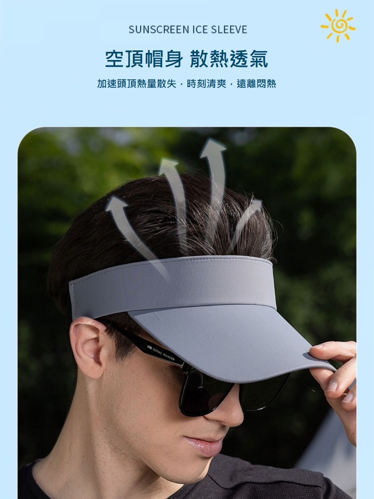 空頂帽身 散熱透氣 加速頭頂熱量散失,時刻清爽,遠離悶熱 