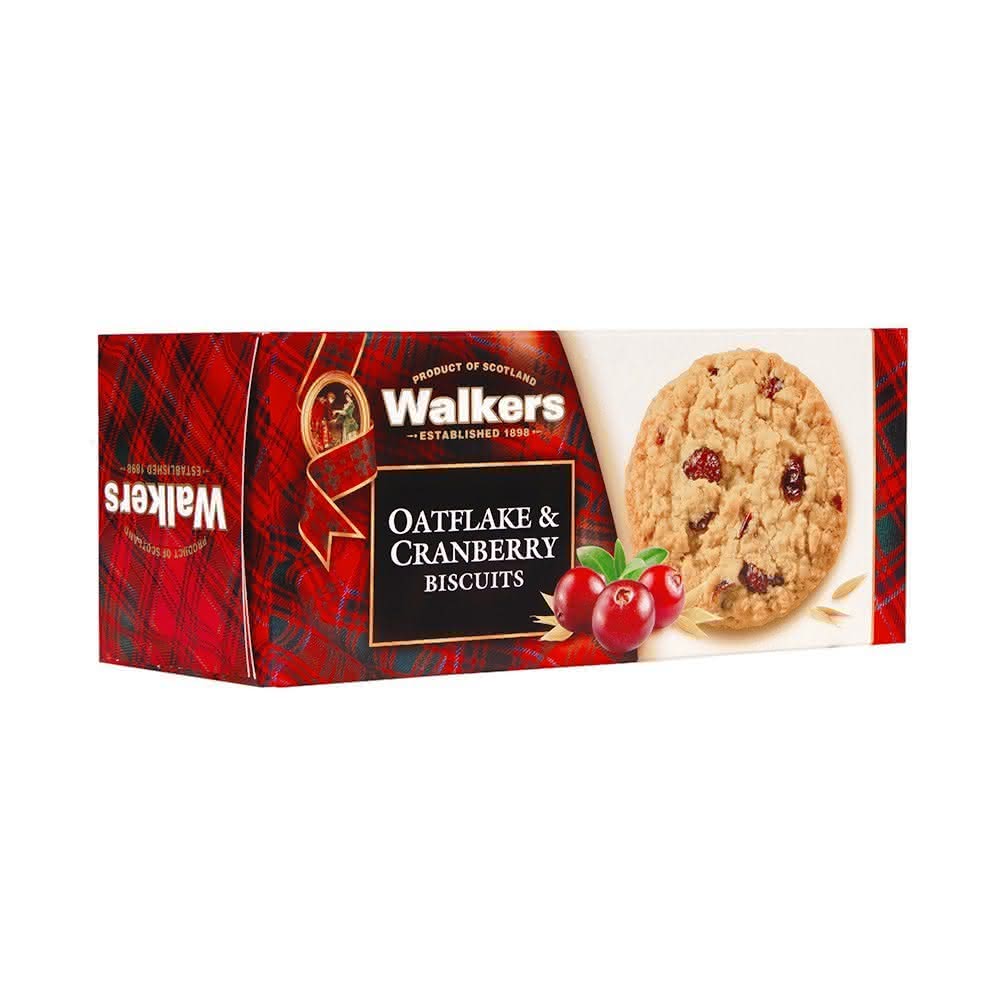 【Walkers 蘇格蘭皇家餅乾】英國《Walkers》蘇格蘭蔓越莓燕麥餅乾-150g/盒(蔓越莓/燕麥/餅乾/零食)