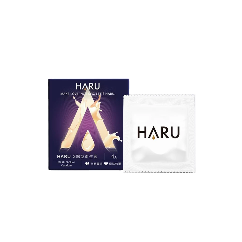 【HARU 含春】G-SPOT Condom 凸點環形 保險套 4入(情趣用品 成人玩具｜情趣職人)