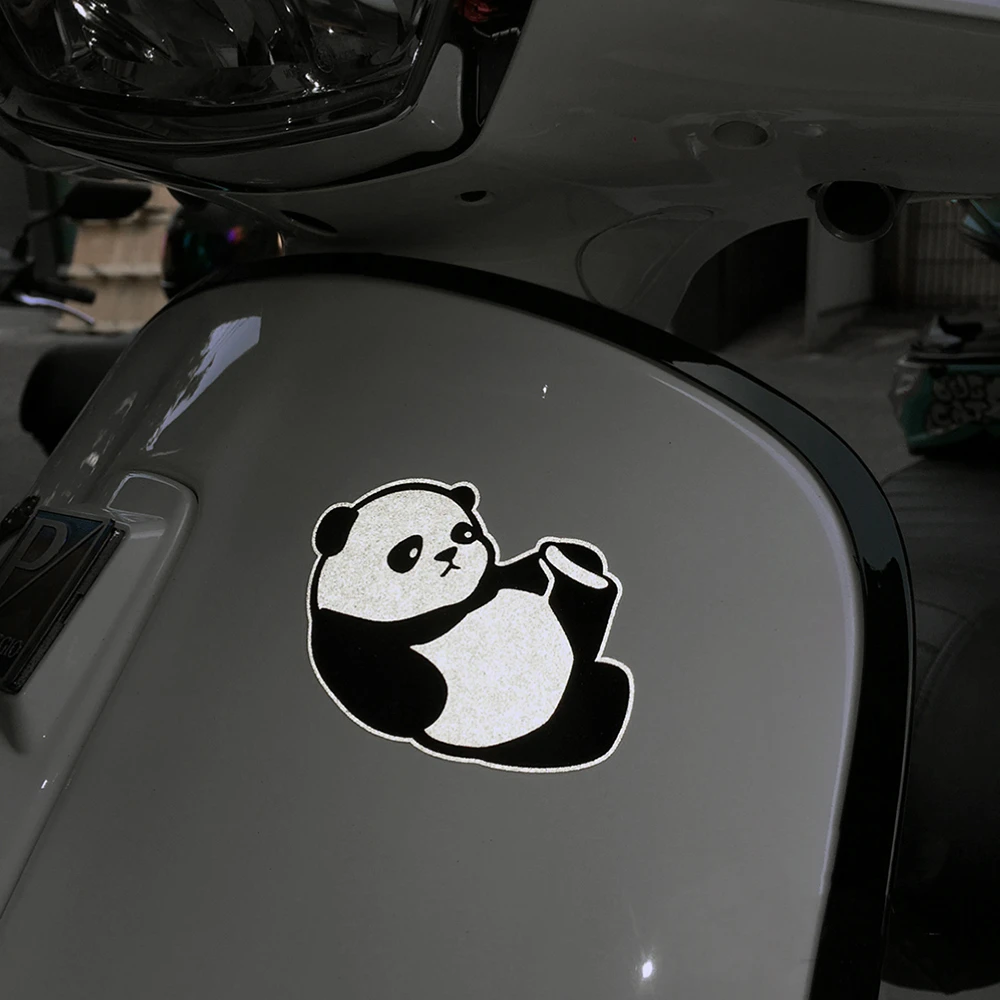 【反光屋FKW】熊貓 功夫熊貓 panda(反光貼紙 機車貼紙 汽車貼紙)