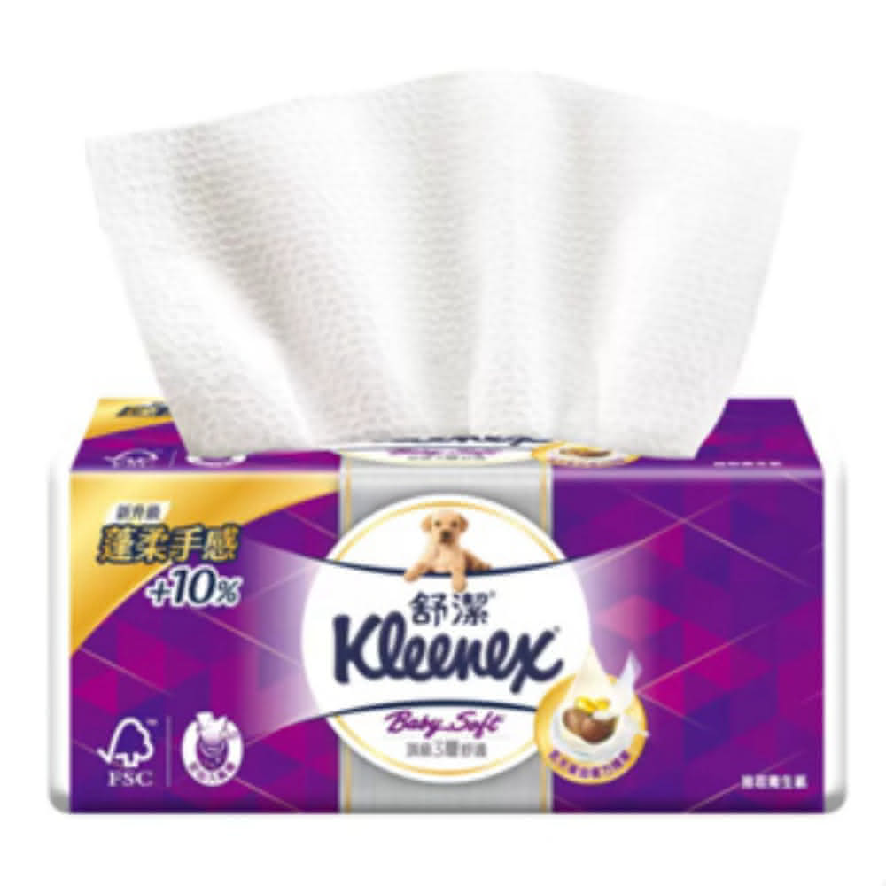 【Kleenex 舒潔】舒潔 三層抽取式衛生紙(舒潔 三層抽取式衛生紙 100抽)