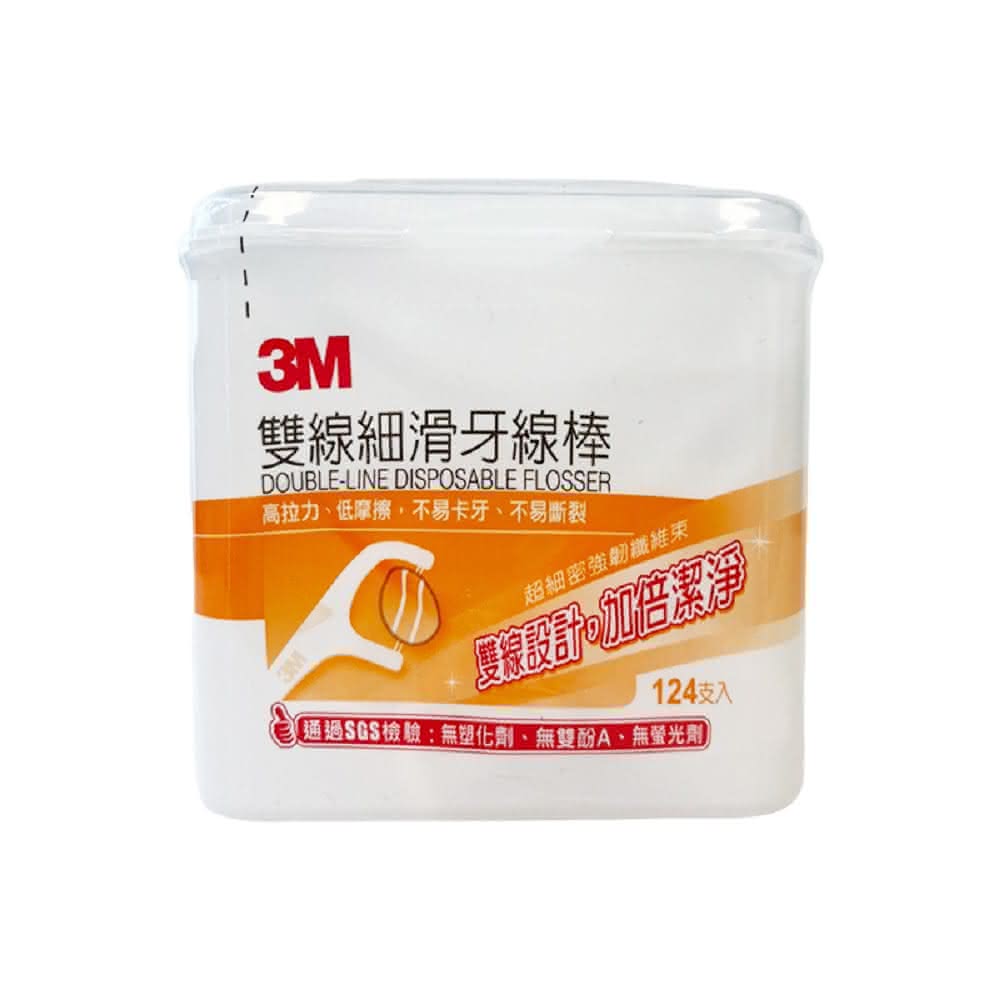 3M 雙線細滑牙線棒 124入