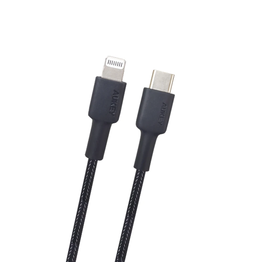 Aukey MFi 原廠認證 編織線 200cm USB-C to Lightning PD 快充線 充電線 傳輸線 快充