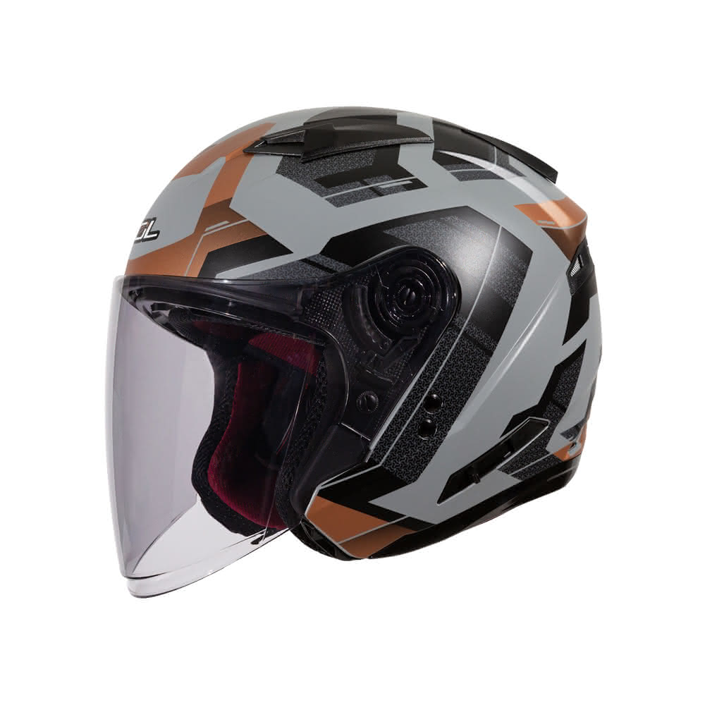 【SOL Helmets】SO-7E開放式安全帽 星幕_消光灰/黑銅｜SOL安全帽官方商城(3/4罩｜雙D扣｜內墨片｜加長鏡片｜眼鏡溝)