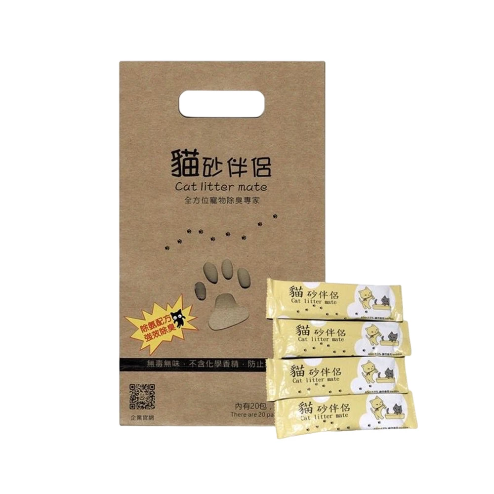 【寵物星樂園】貓砂伴侶貓砂除臭粉25g_20入袋裝(貓砂消臭配方 活性碳除臭珠 抗菌)