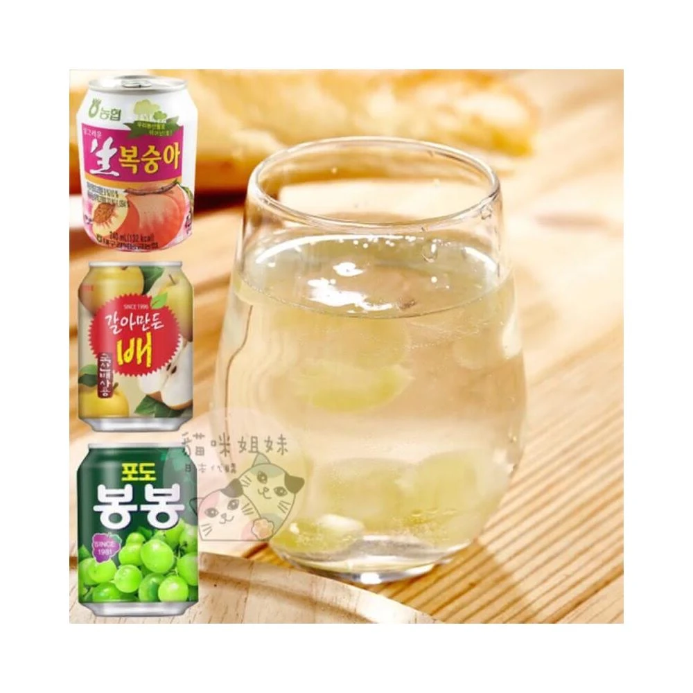 貓咪姐妹  韓國 HAITAI 海太 果肉葡萄汁 水梨果肉果汁 水蜜桃果肉果汁 葡萄汁 水蜜桃汁 水梨汁