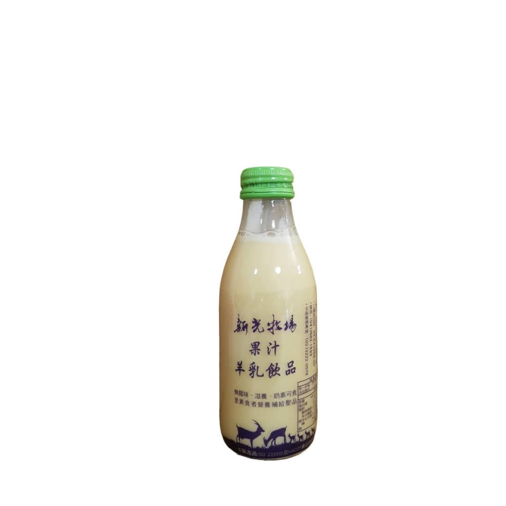 【新光牧場】果汁調味羊乳飲品 180ML x 24瓶(玻璃瓶包裝)