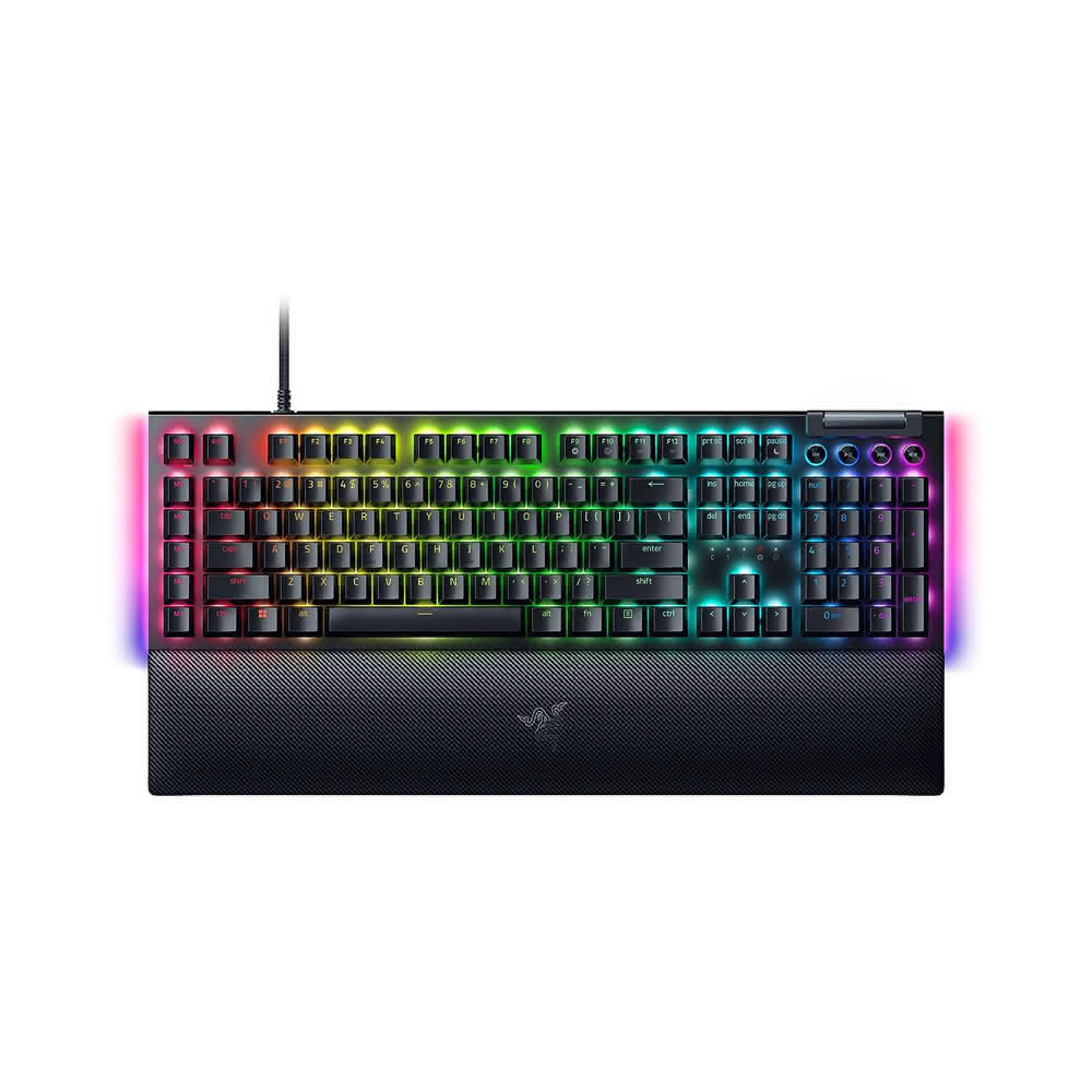 【Razer 雷蛇】BlackWidow黑寡婦V4X 蜘幻彩版有線機械式RGB鍵盤(綠軸)