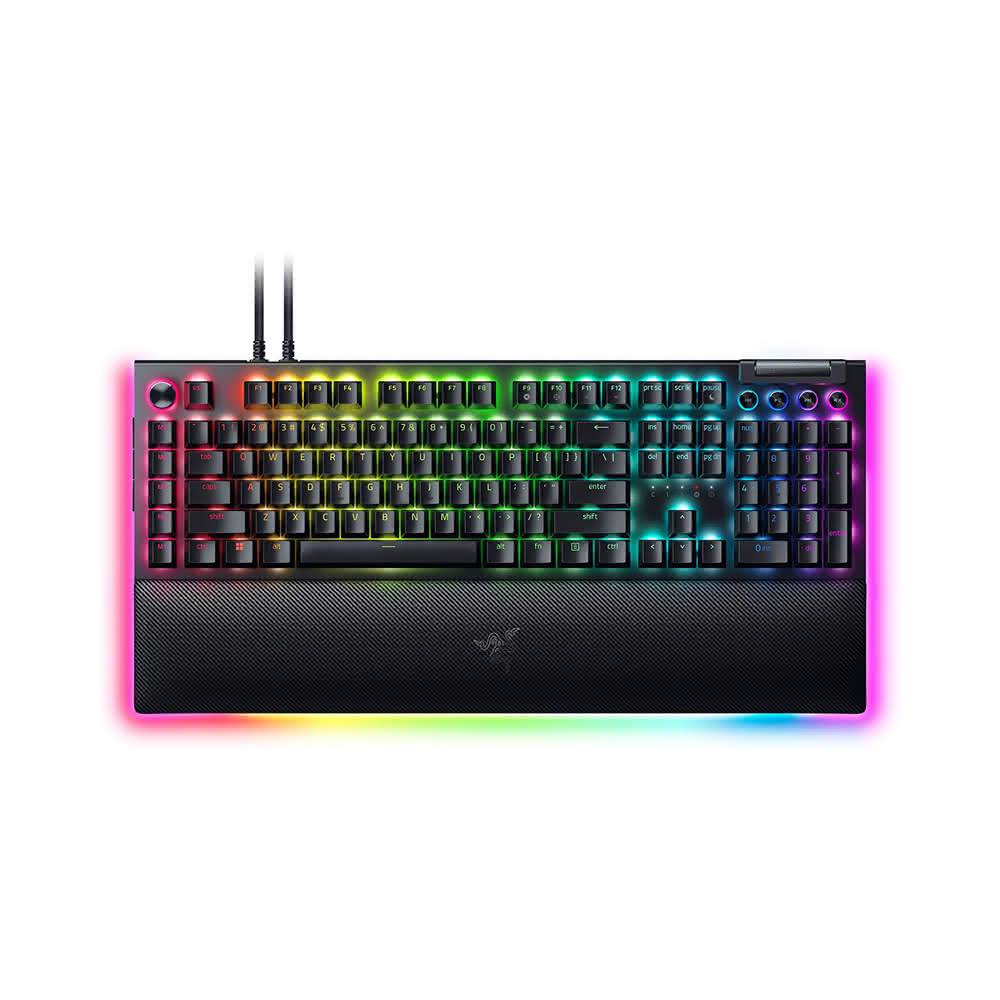 【Razer 雷蛇】BlackWidow 黑寡婦V4 Pro 蜘幻彩版有線機械式RGB鍵盤(綠軸)