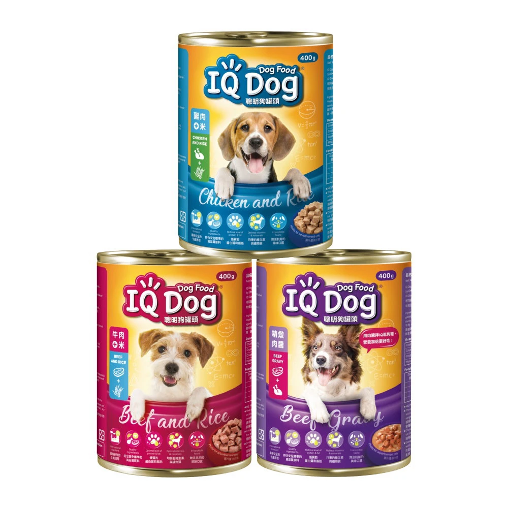 【IQ DOG】聰明狗罐頭 400g*24罐組（成犬適用）