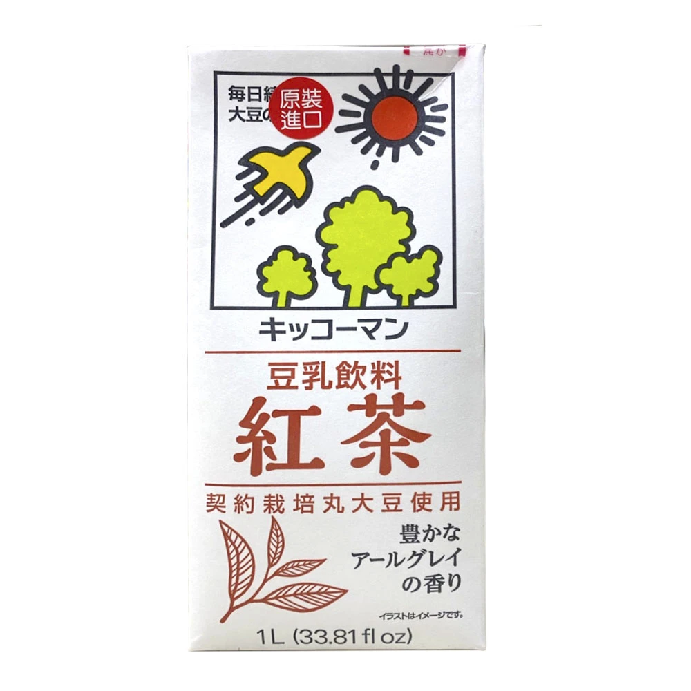 【龜甲萬】日本 KIKKOMAN 龜甲萬豆乳 飲品  大 紅茶豆乳