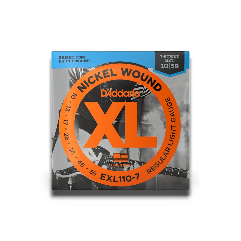 【D’Addario】卓越品質首選 七弦專用 鍍鎳鋼電吉他弦 10-59｜EXL110-7(吉他弦 Strings 琴弦 結他弦)