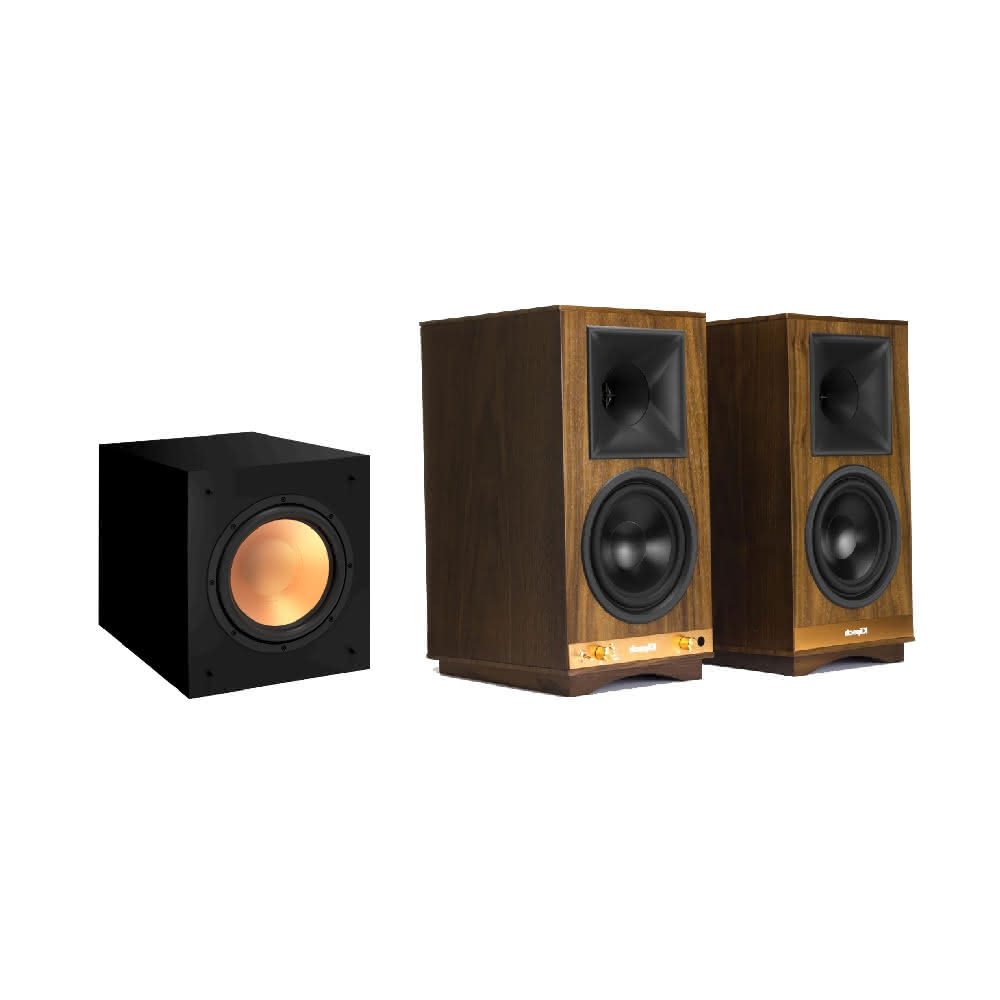 【Klipsch】藍芽立體聲主動式喇叭+10吋重低音(The Sixes+KD-10SW)