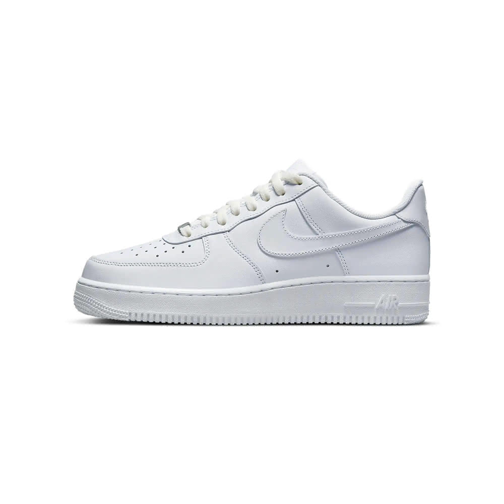 【NIKE 耐吉】Air Force 1 07 全白 皮革 經典款 休閒鞋(CW2288-111)