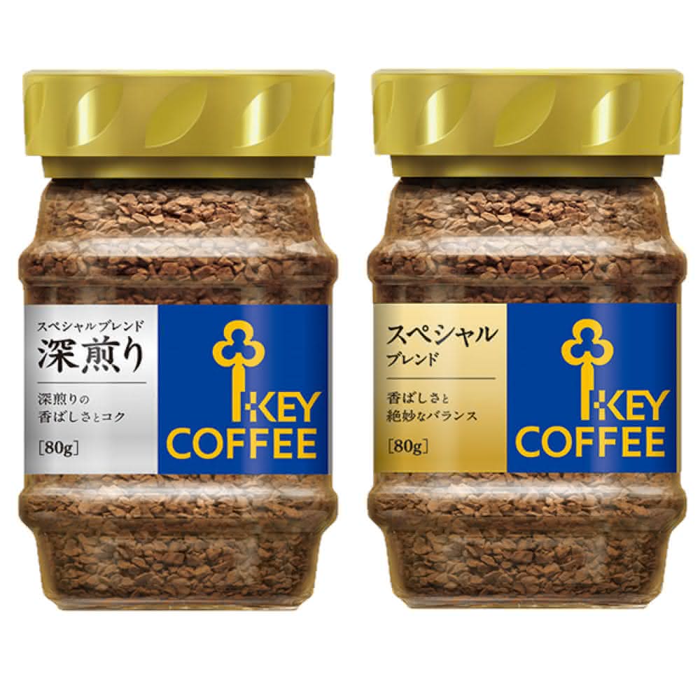 【KEY COFFEE】*貪吃熊*日本 KEY COFFEE 即溶咖啡 80G罐 深煎/特級