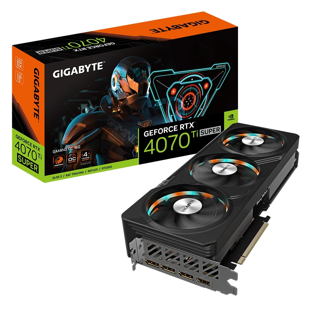 【GIGABYTE 技嘉】RTX4070TI SUPER GAMING OC 16G/30cm/註五年/4070TI