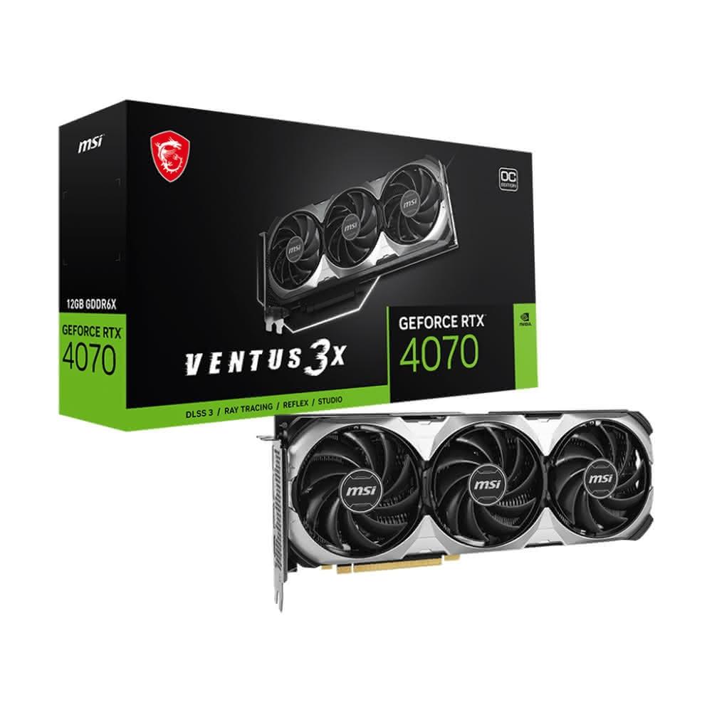 【MSI 微星】RTX4070 VENTUS 3X E 12G OC 顯示卡 長30.8cm