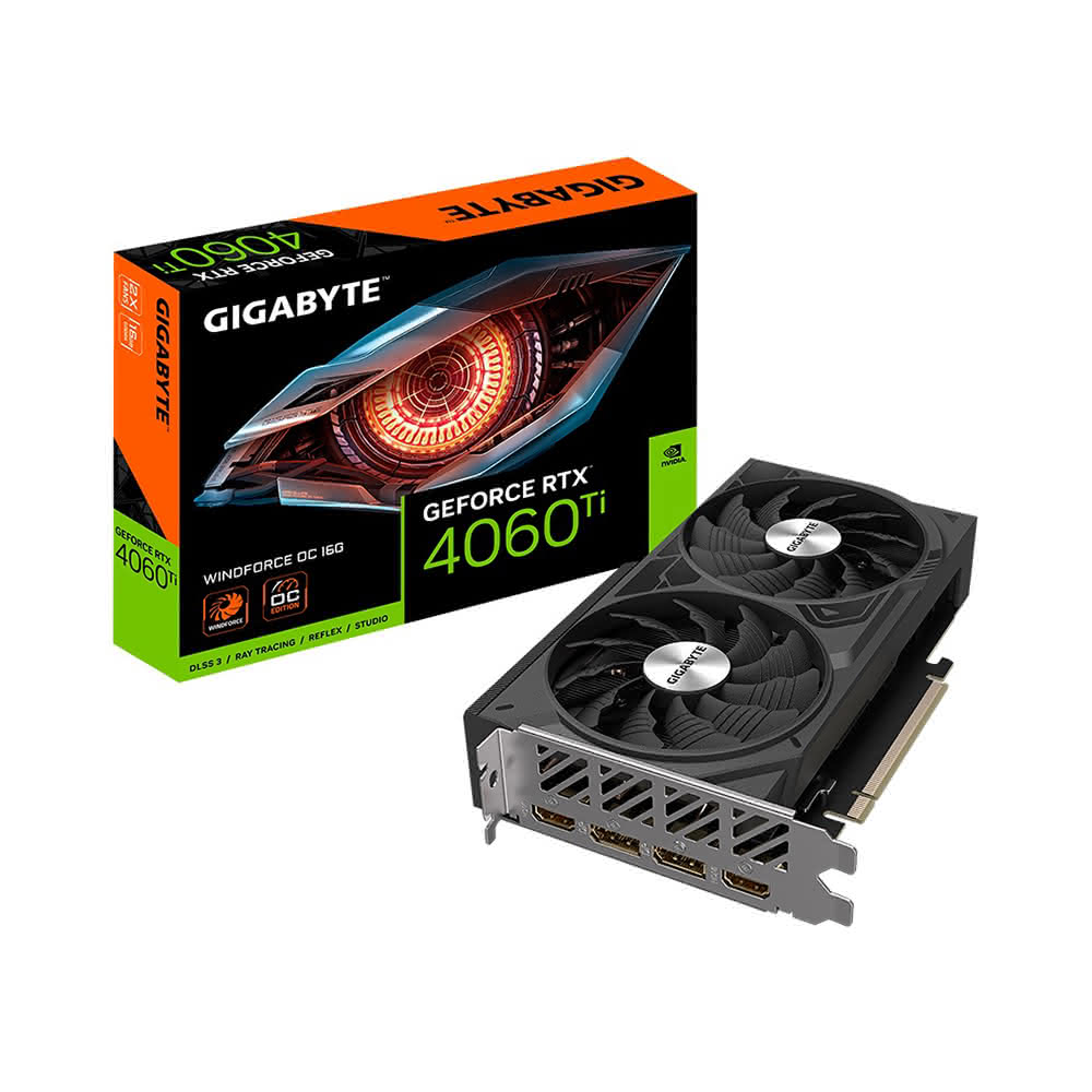 【GIGABYTE 技嘉】RTX4060Ti WINDFORCE OC 16G(4060TI 顯示卡 長20.1cm)