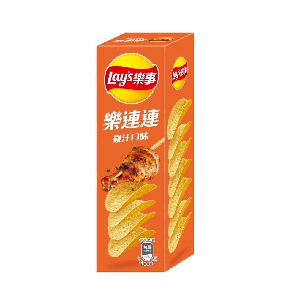 【Lay’s 樂事】樂事樂連連雞汁口味洋芋片60g/4盒