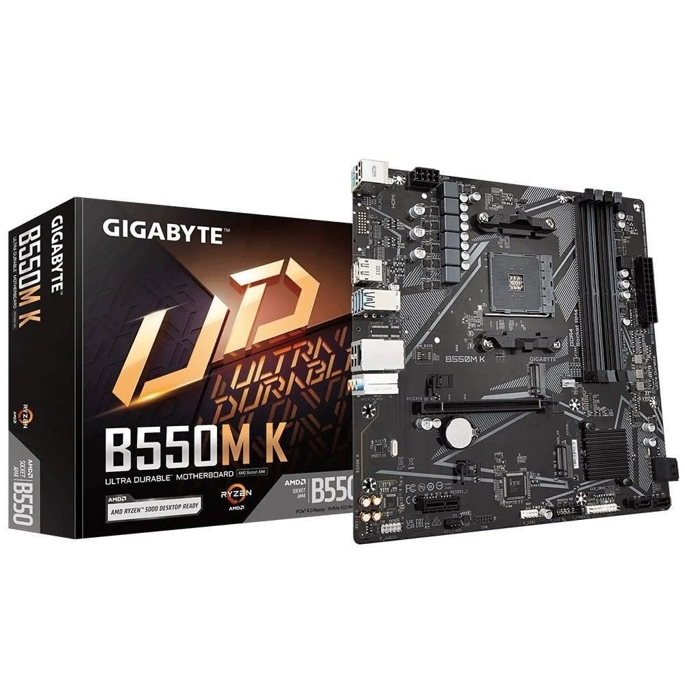 【GIGABYTE 技嘉】技嘉 B550M-K 主機板+AMD R3 CPU +512 SSD+DDR4-3200 8G