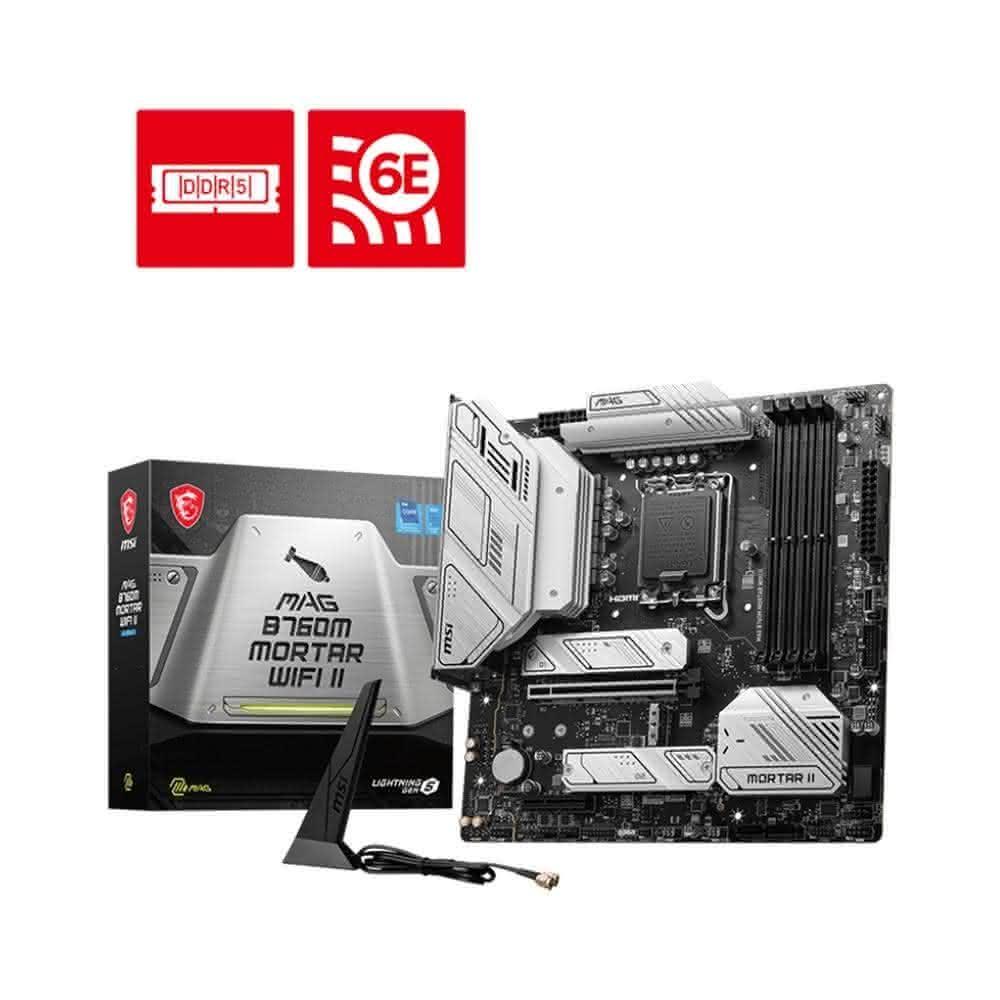 【MSI 微星】MSI微星 MAG B760M MORTAR WIFI II M-ATX 1700/DDR5/主機板