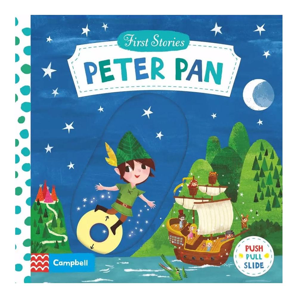 經典童話 硬頁遊戲書 彼得潘 First Stories: Peter Pan 英文版(推拉轉機關書)