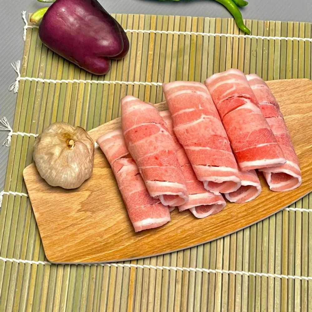 【小嚼士】嚴選豬豚肉五花火鍋肉片 500g(豬肉 肉品 五花肉 豬火鍋肉片 冷凍肉品 豬肉薄片)