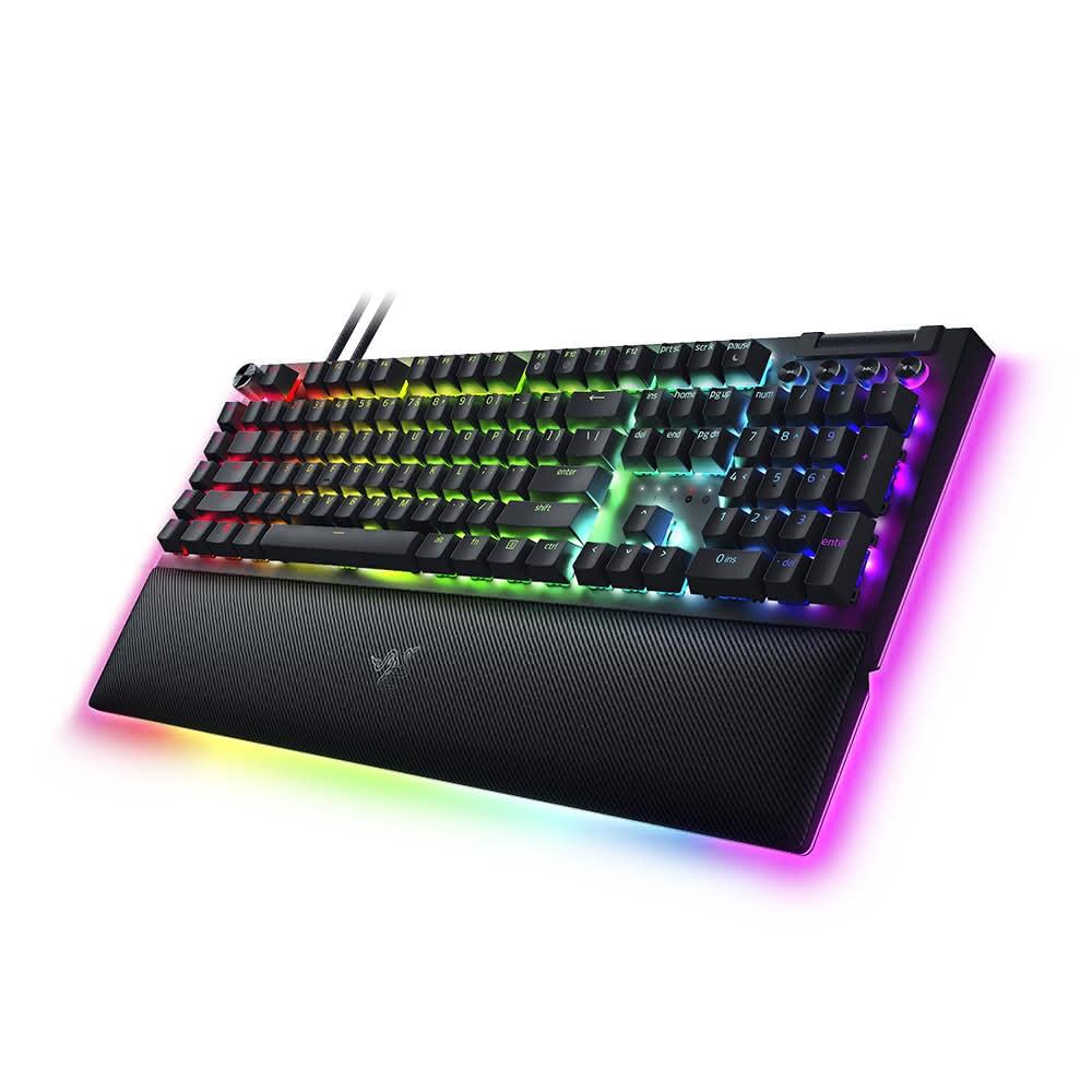 【Razer 雷蛇】V4 Pro 黑寡婦蜘蛛幻彩版鍵盤 黃軸∕中文