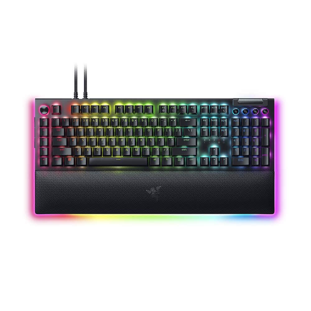 【Razer 雷蛇】V4 Pro 黑寡婦蜘蛛幻彩版鍵盤 綠軸∕中文