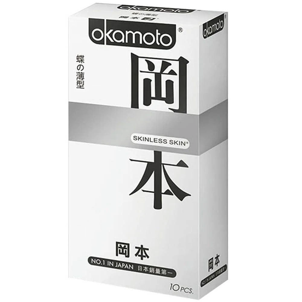 【okamoto 岡本】Skinless 蝶薄型保險套10入裝 避孕套 衛生套 安全套 情趣用品 成人玩具 快速出貨