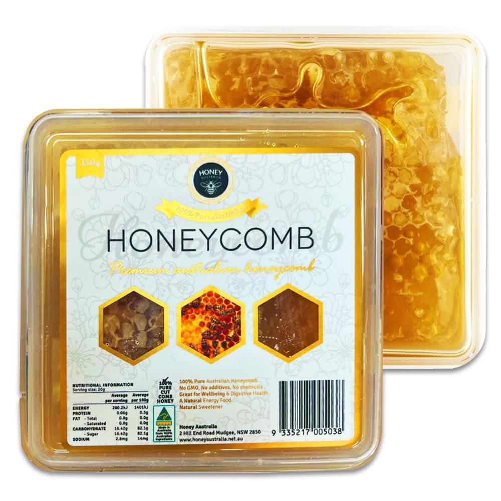 澳洲 Honey Australia 天然蜂巢 350g麥蘆卡蜂蜜 百花蜜蜂巢