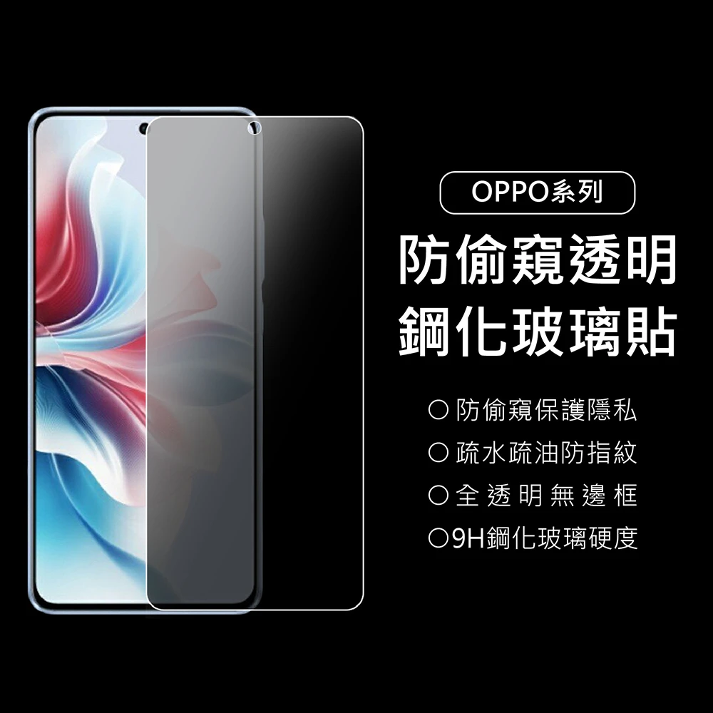 【上豪貼】OPPO 防偷窺9H透明滿版鋼化玻璃貼(OPPO Reno11F/8/7/6/5/4/2/Z/Pro/A38/A79/A98/5G/R17/R15)